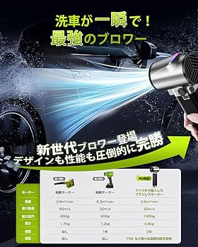 Amazon.co.jp: ブロワー 洗車【1800g超強推力・160m/s圧倒的な